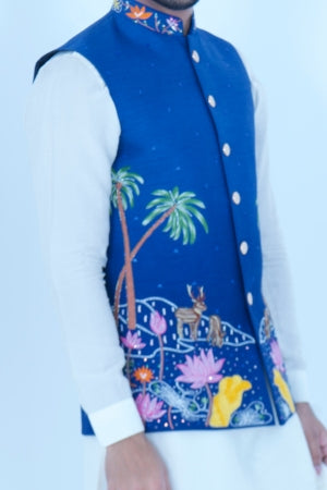 Beach Blue Bundi Jacket Set