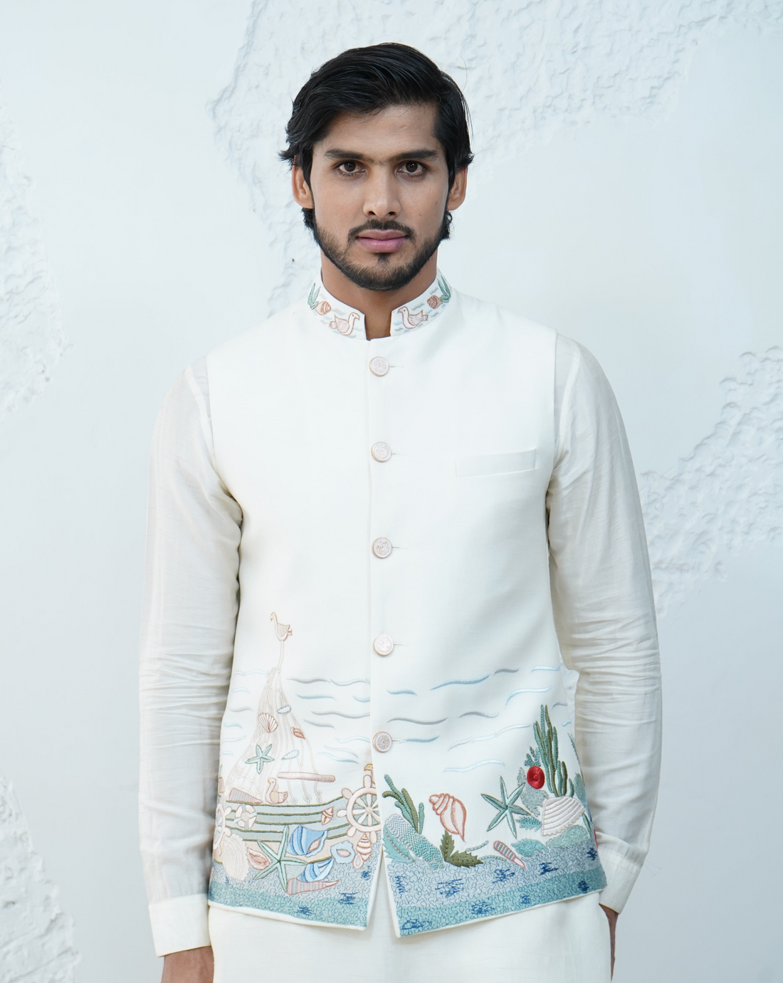 White Bundi Jacket Set