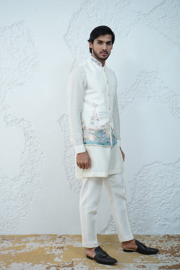 White Bundi Jacket Set