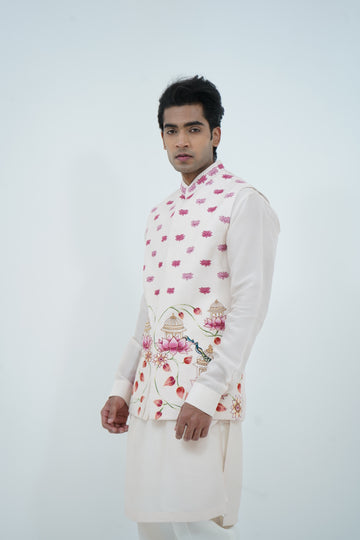Rose White Bundi Jacket Set