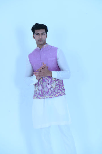 Floral Ombre Lavender Bundi Jacket Set