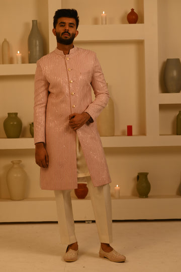 Zardozi Zari Pink Indo Wetsern Set